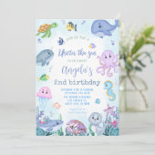 アンダーザシー子供の誕生日パーティー 招待状 (スタンド正面)