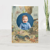 アンダーザシー海シーアニマルレトロ誕生日 招待状 (裏面)