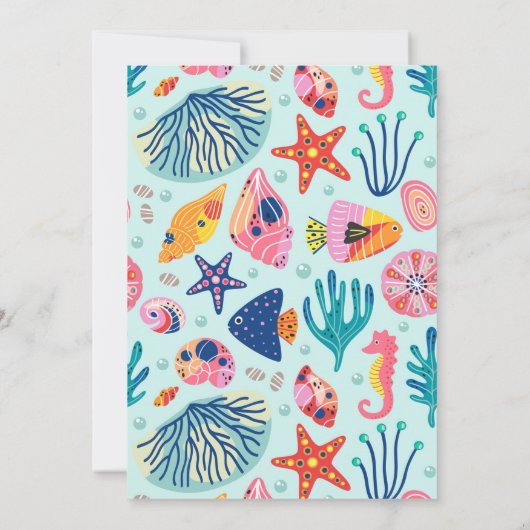 アンダーザシー海子供の誕生日パーティの招待状 (裏面)