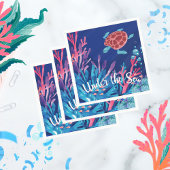 アンダーザシー海第1男の赤ちゃん誕生日 スタンダードカクテルナプキン