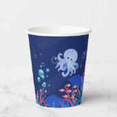 アンダーザシー海第1男の赤ちゃん誕生日 紙コップ (裏面)