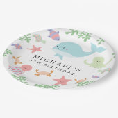 アンダーザシー誕生日かわいいかわいい海ビーチ ペーパープレート (アングル)