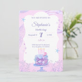 アンダーザシー誕生日ガールズセブン海テーマ 招待状 (スタンド正面)