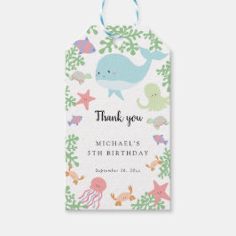 アンダーザシー誕生日キュートパステルサンキュー ギフトタグ