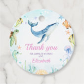 アンダーザシー誕生日サンキューラウンドラベル フェイバータグ (正面)