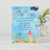 アンダーザシー誕生日バッシュパーティの招待状 招待状 (スタンド正面)