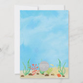 アンダーザシー誕生日バッシュパーティの招待状 招待状 (裏面)