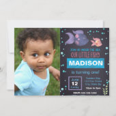 アンダーザシー誕生日招待状と写真 招待状 (正面)