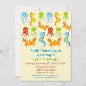 アンダーザシー誕生日招待状クリーチャー 招待状 (正面)