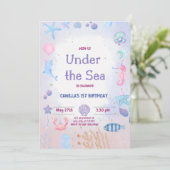 アンダーザシー誕生日招待状プリント 招待状 (スタンド正面)