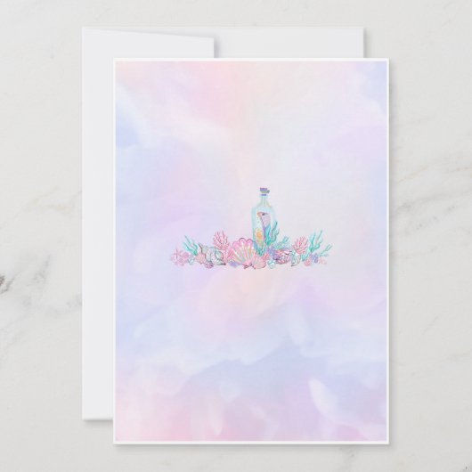 アンダーザシー誕生日招待状マーメイド招待状 招待状 (裏面)