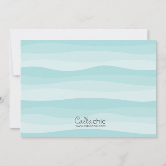 アンダーザシー誕生日招待状女の子と写真 招待状 (裏面)