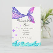 アンダーザシー誕生日招待状女の子 招待状 (スタンド正面)