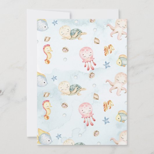 アンダーザシー誕生日招待状海誕生日 招待状 (裏面)