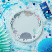 アンダーザシー誕生日招待状 ペーパープレート (パーティー)