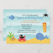 アンダーザシー誕生日招待状(ボーイズハロウィーン) 招待状 (正面/裏面)