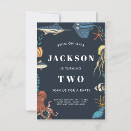 アンダーザシー誕生日招待状 子供へ 招待状