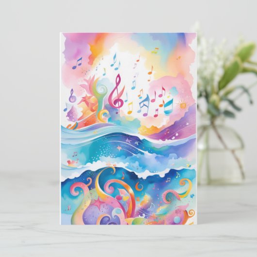 アンダーザシー誕生日招待状 招待状 (スタンド正面)