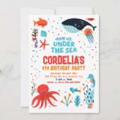 アンダーザシー誕生日招待状 招待状 (正面)