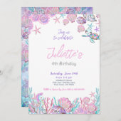 アンダーザシー誕生日招待状 招待状 (正面/裏面)