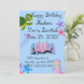 アンダーザシー誕生日招待状 招待状 (スタンド正面)