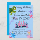 アンダーザシー誕生日招待状 招待状 (正面/裏面)