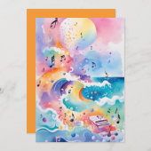 アンダーザシー誕生日招待状 招待状 (正面/裏面)