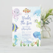 アンダーザシー誕生日招待状 招待状 (スタンド正面)