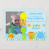 アンダーザシー誕生日招待状 招待状 (正面/裏面)