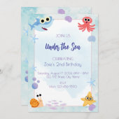 アンダーザシー誕生日招待状 招待状 (正面/裏面)