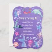 アンダーザシー誕生日招待状 招待状 (正面)