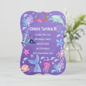 アンダーザシー誕生日招待状 招待状 (スタンド正面)