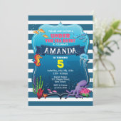 アンダーザシー誕生日招待状 招待状 (スタンド正面)