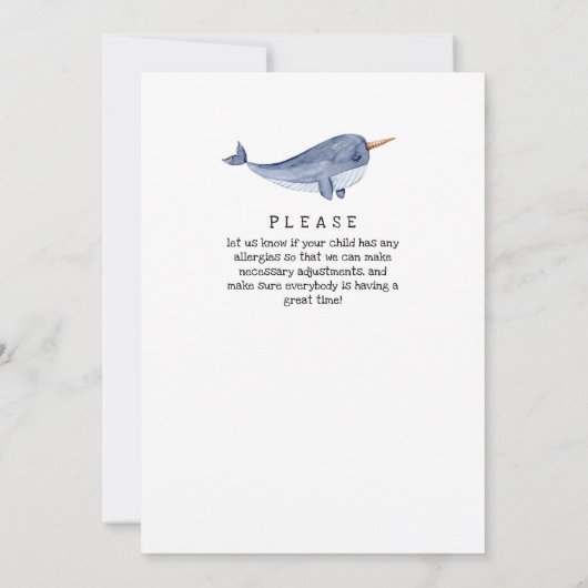 アンダーザシー誕生日招待状 招待状 (裏面)