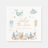 アンダーザシー誕生日 スタンダードカクテルナプキン (正面)