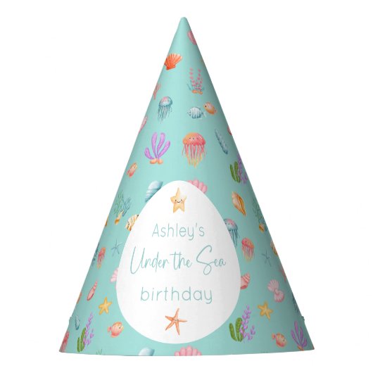 アンダーザシー誕生日 パーティーハット (正面)