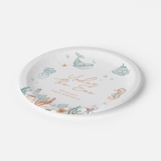 アンダーザシー誕生日 ペーパープレート (アングル)