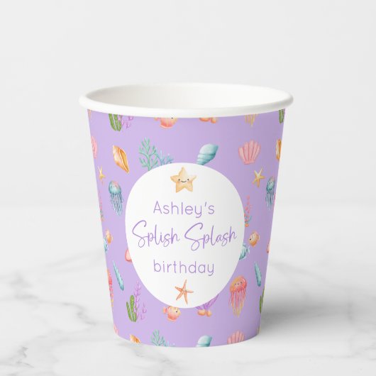 アンダーザシー誕生日 紙コップ (正面)