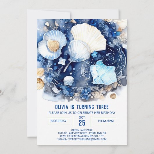 アンダーザシー魔法ボーイ誕生日 招待状 (正面)