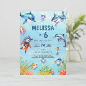 アンダーザシー6th誕生日招待状 招待状 (スタンド正面)