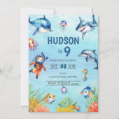 アンダーザシー9th誕生日招待状 招待状 (正面)