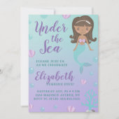 「アンダーザシー」人魚の誕生日 招待状 (正面)