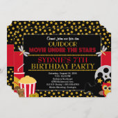 アンダーザスターズアウトドアムービーパーティの招待状 招待状 (正面/裏面)