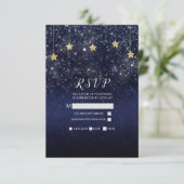 アンダーザスターズスタリーナイト金ゴールドブルーパーティーRSVP 出欠カード (スタンド正面)