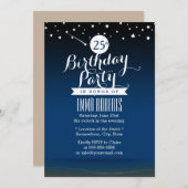 アンダーザスターズビーチ誕生日パーティー 招待状 (正面/裏面)