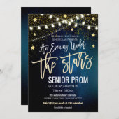 アンダーザスターズプロムハイスクールダンス招待状 招待状 (正面/裏面)