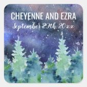 アンダーザスターズ結婚式の引き出物シール スクエアシール (正面)