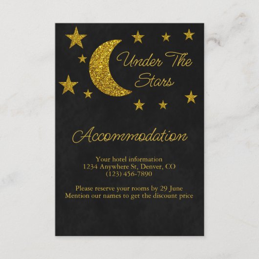 アンダーザスターズ誕生日アコモデーション エンクロージャーカード (正面)