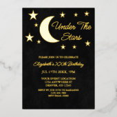 アンダーザスターズ誕生日 箔招待状 (正面)