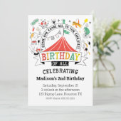 アンダーザビッグトップサーカスカーニバル誕生日 招待状 (スタンド正面)